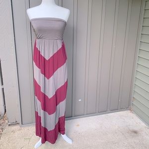 Bold Strapless Maxi